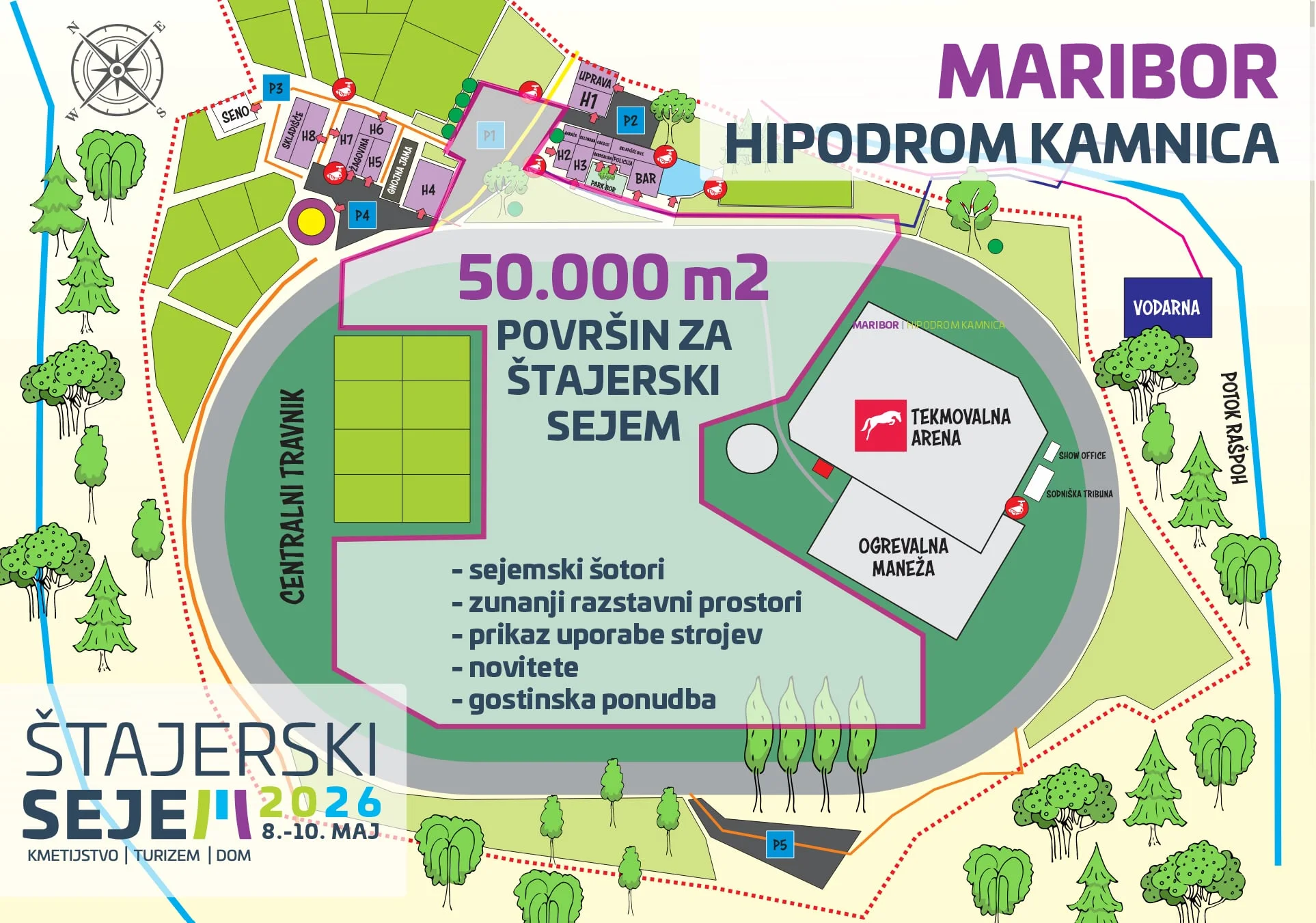 stajerski sejem zemljevid hipodrom kamnica