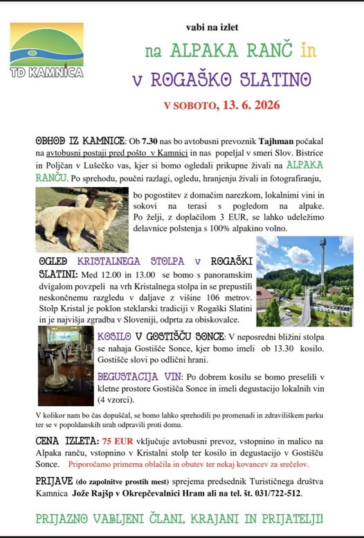 izlet td kamnica 2026